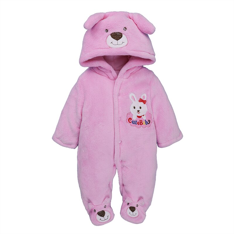 Vêtements d'hiver pour -né | Combinaison en laine chaude, une pièce, bebes 0-12M, combinaison à capuche, motif animal mignon pour bébé garçon et fille: 3 / 9M