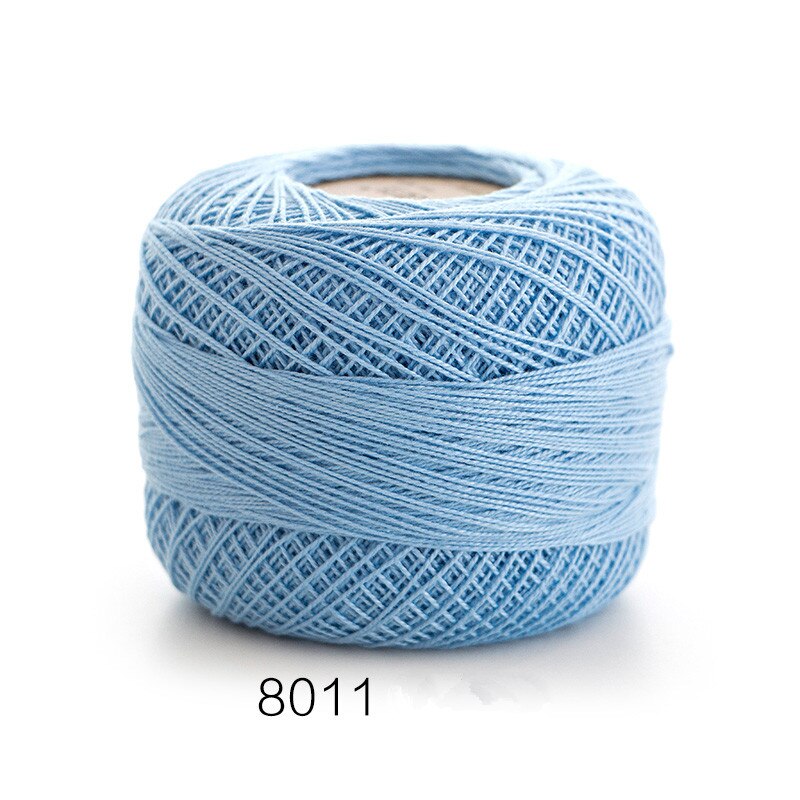 100%  bomuld 50g/ stk 0.8mm blonde hæklegarn  by 1.5mm hæklenåle, håndstrikket babysilke tyndt garn til strik: 8011