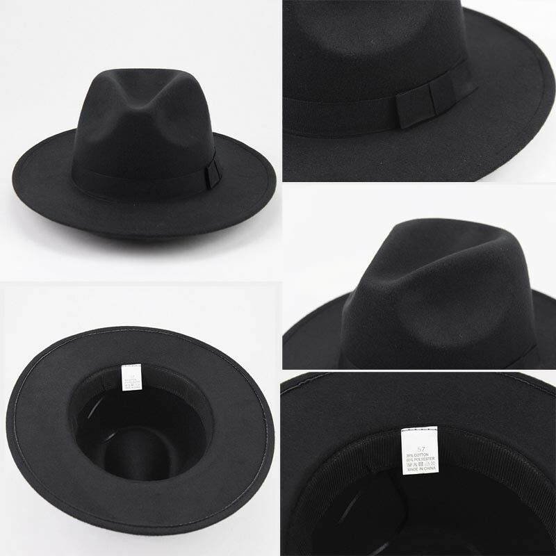 Vintage Vrouwen Mannen Fedora Retro Jazz Hoed Caps Klassieke Jazz Hoed Unisex Mannen Vrouwen Fedora Hoed 2 Kleuren