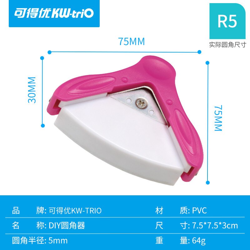 R5mm Papier Punch Hoek Mini Corner Rounder Punch Planner Scrapbooking Card Paper Cutter Punch Hadmade Fotopapier Cutter Tool: Red