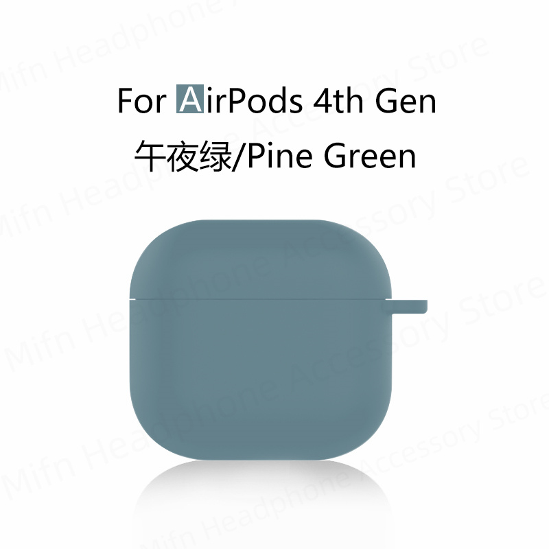 Para nuevos airpods 4 funda para auriculares apple funda protectora de silicona líquida para airpods 4 funda para auriculares inalámbricos Bluetooth: Marrón
