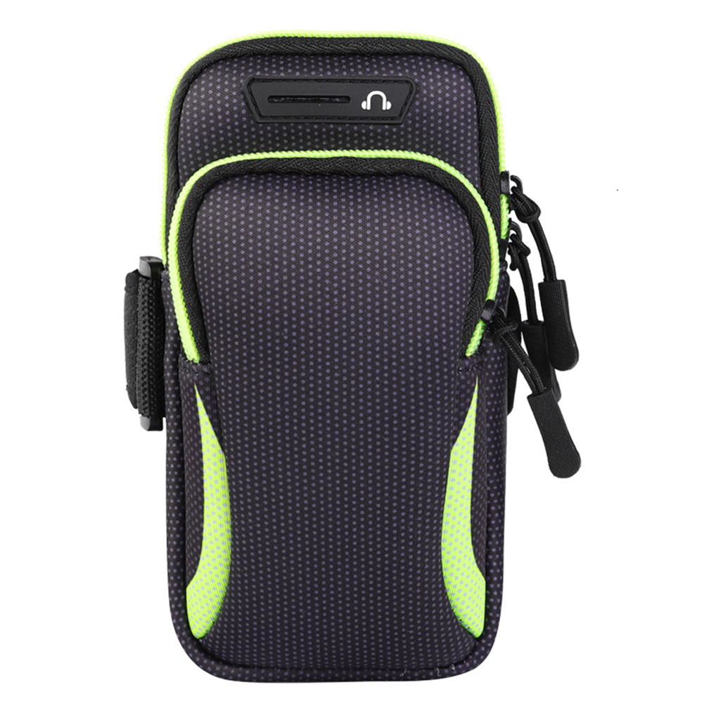 Arm Band Tas Universele Voor Mobiele Telefoon Met 180*9.5Cm Ademend Mesh Waterdichte Sport Armband Phone Case Voor iphone Xiaomi: Green