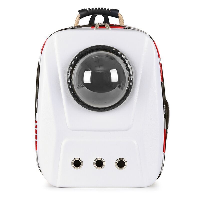 Space Capsule Astronaut Pet Cat Backpack Bubble Window for Kitty Puppy Chihuahua Small Dog Carrier Crate Outdoor Travel Bag Cave: White