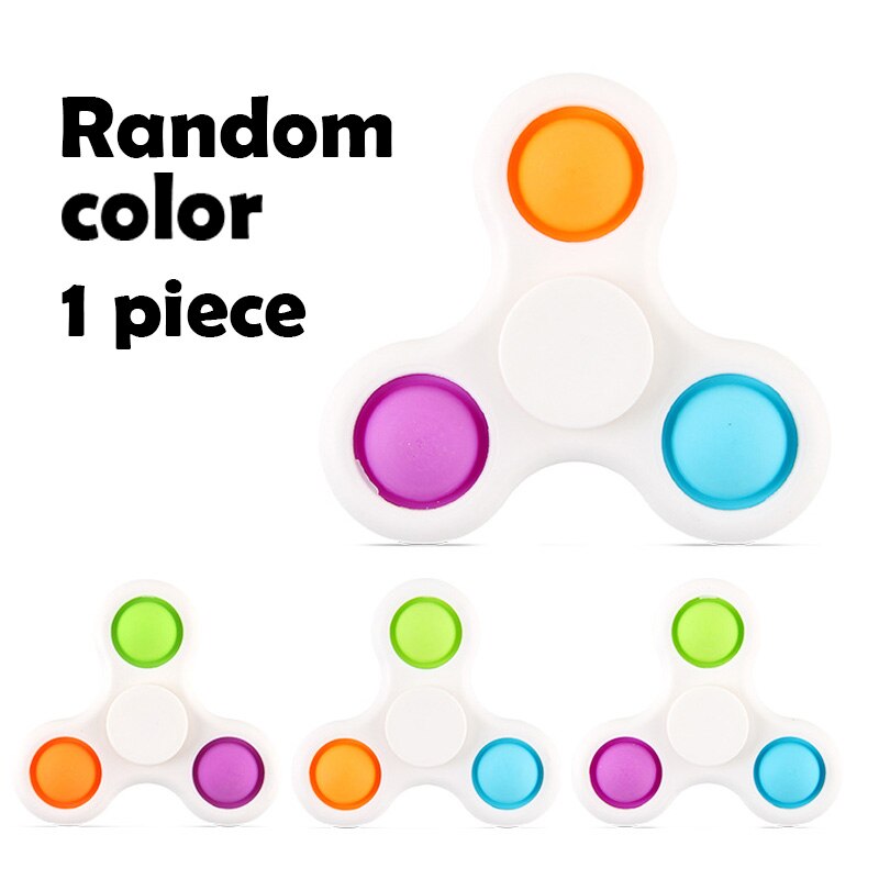 Fidget Toy Fidget Spinner Simple Dimple Relief Pop Sensory Antistress Toys For Kids Adults Early Educational Autism Special Need: random color 1 pcs