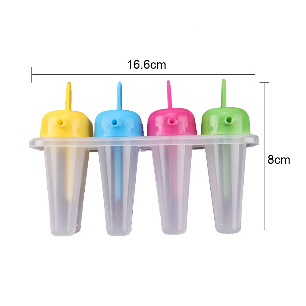 4 Grids DIY Multifunction Cocktails Yogurt Practical With Drinking Straw Freezer Ice Lolly Mould Home Non Stick Kitchen Tools