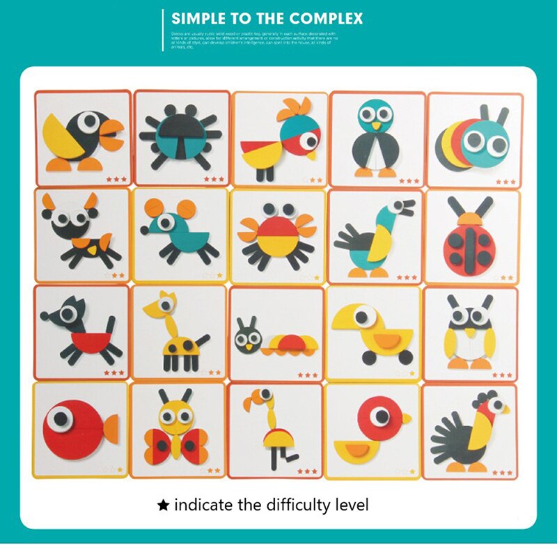 1 Set Juguetes Tangram Puzzel 3d Dieren Puzzel Kids Houten Speelgoed Voor Kinderen Spelletjes Leren En Onderwijs Speelgoed