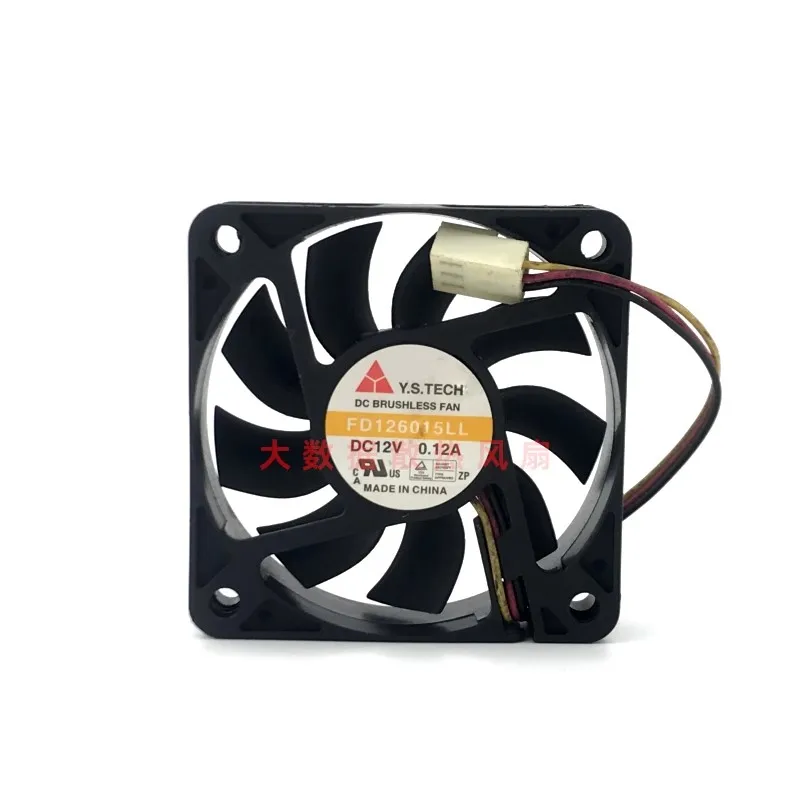 Fan for Y.S.TECH FD126015LL 6015 DC12V 0.12A Silent Cooling Fan 6CM 60*60*15mm