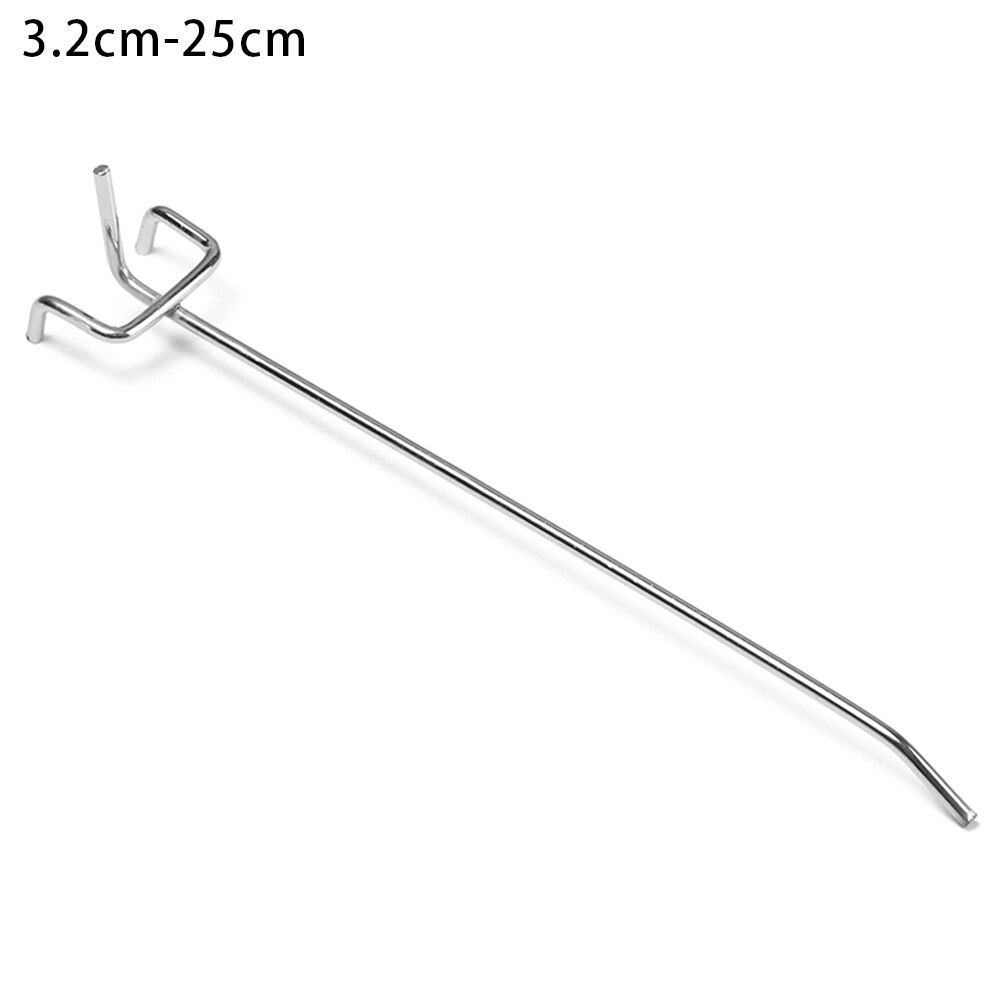 Rejilla metálica de almacenamiento para pared, ganchos de exhibición para tableros, tienda al por menor, estante de mercancías, Panel para colgar, se adapta a taller, 5 unids/lote: 3.2cm-25cm