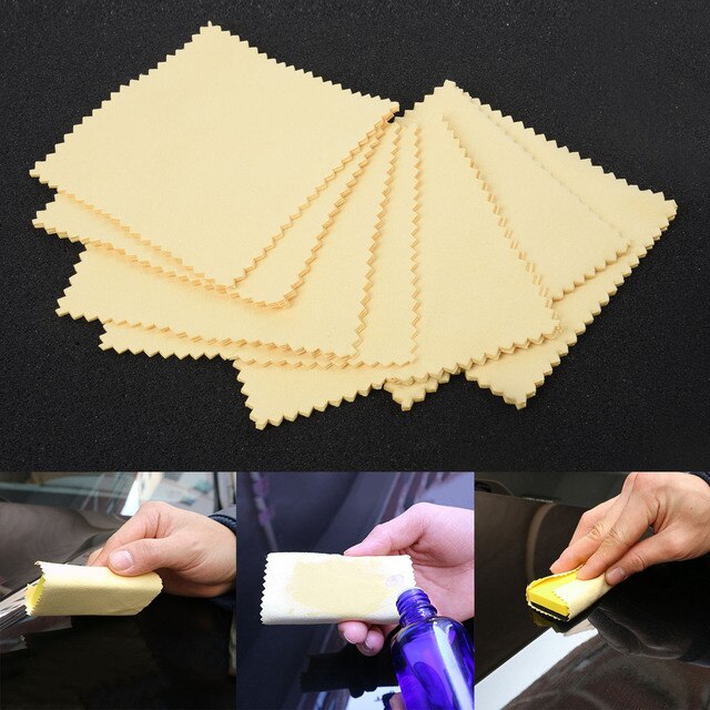 20 X Mikrofaser Kleidung Nano Keramik Glas Farbe Beschichtung Anwendung Fussel-Fre 10*10cm farbe pflege Bausatz: 20Stck Gelb