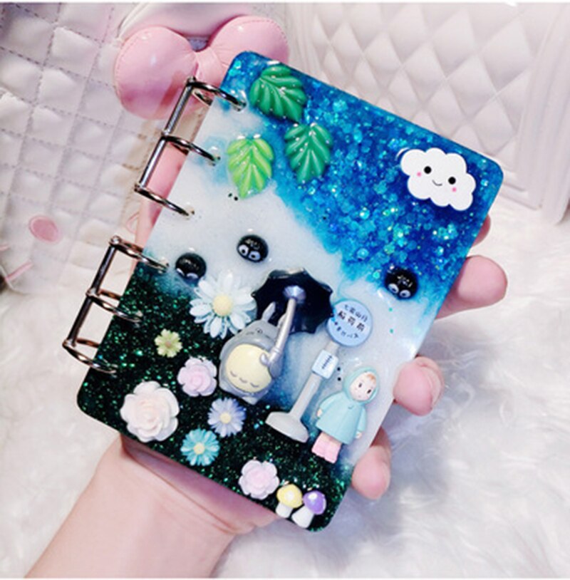 1pc gør-det-selv silikone krystal epoxy støbning notebook form  b5 a5 a6 a7 høj spejl cover form varmebestandig genanvendelig notebook form