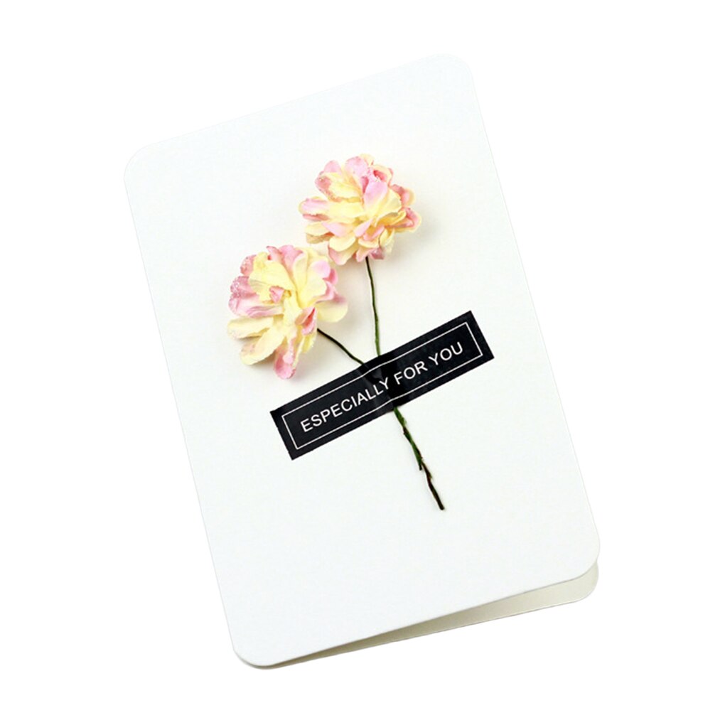Tarjetas de Felicitación de papel Kraft con sobre hechas a mano, invitaciones de flores secas, suministros de decoración para fiestas de cumpleaños y bodas, bricolaje, nuevas: NO.8