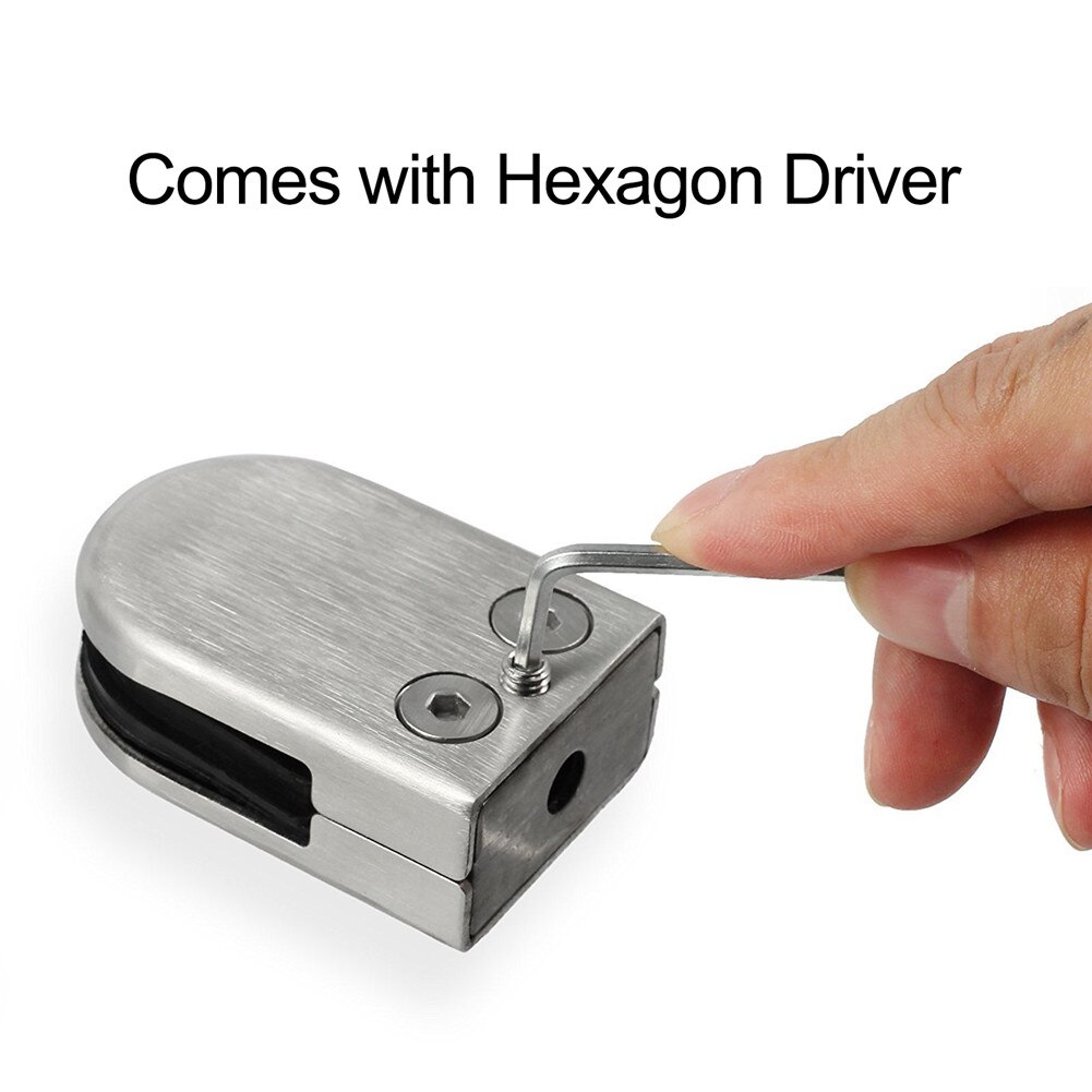 Stainless Steel Glass Clamps Adjustable Glass Bracket Clip For Balustrade Staircase Handrail