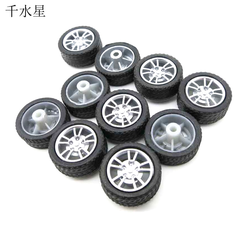 16MM mini rubber wheel DIY small production toy car wheel 2mm shaft hole car wheel