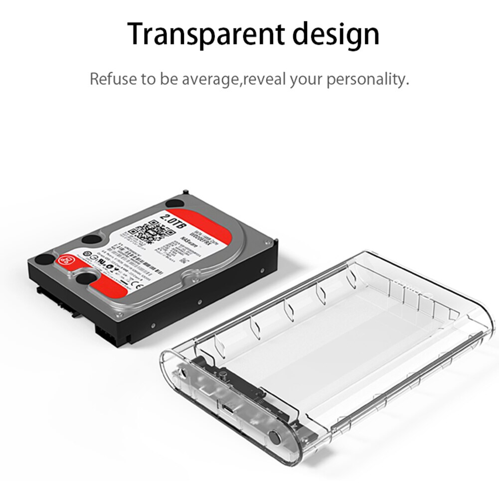 ORICO Trasparente da 3.5 pollici HDD SSD allegato SATA USB3.0 Caso del discoteca Rigido