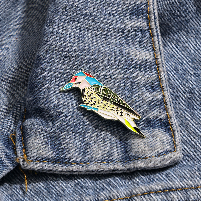 Hübsche Puzzle-aufbringen Eisvogel Emaille Broschen Bunte Schwalbe Vogel Kragen Stifte Für Rucksack Tasche Schmuck Mit