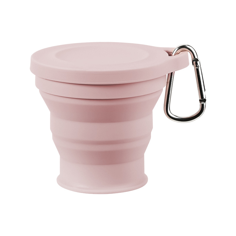 Tasse pliante de 180ml, Mini tasse rétractable en Silicone, tasse à thé Portable, café de voyage en plein air, tasse à boire télescopique avec couvercle: Bourgogne