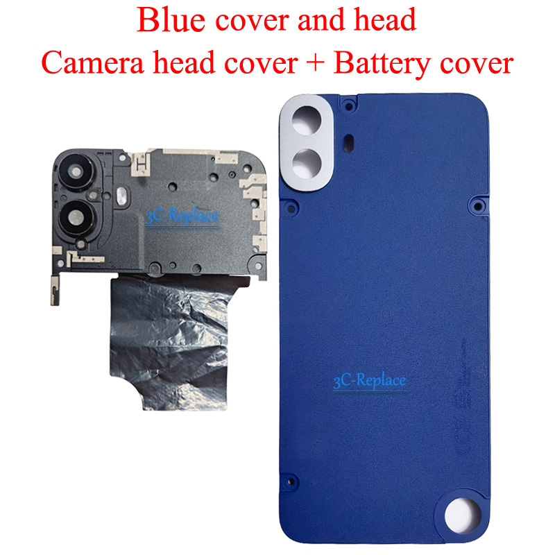 6,67 inch voor niets CMF Telefoon 1 A015 Terug Batterij Cover Voor Midden Frame Deur Behuizing Case Achter Glas Onderdelen Vervanging: zwart