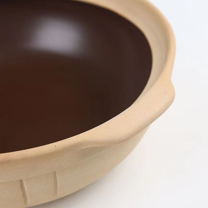 500ML 750ML Chinese Style Traditional Old Fashioned Earthen Cooking Casserole Soup Rice Porridge Pot Clay Stewpan Pan