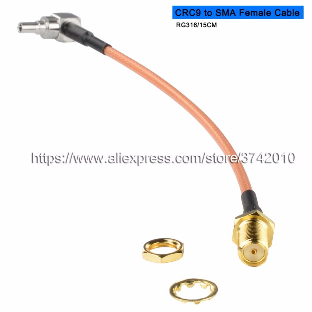 RF Pigtail coaxkabel CRC9 naar SMA Kabel Antennna RG316 15 CM 2 stk/partij