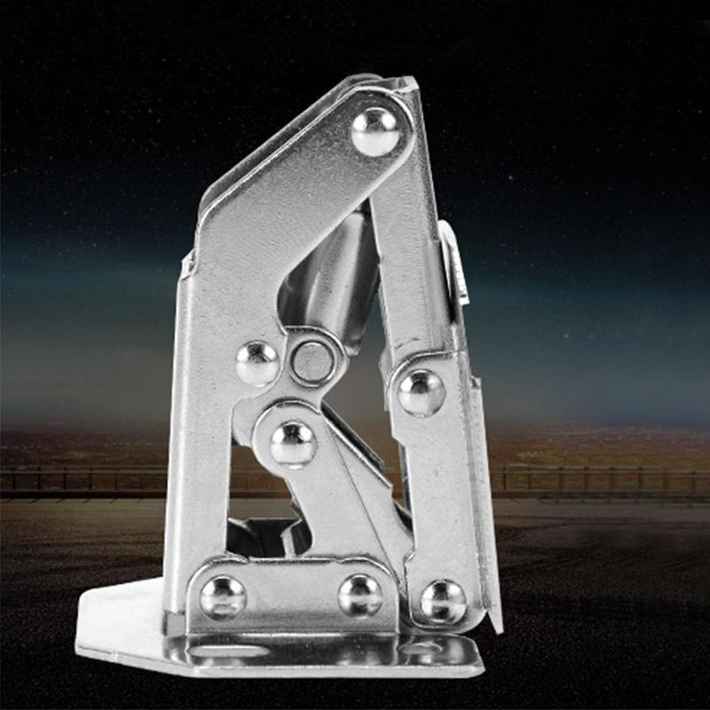 90 Degree Cabinet Hinges 3 Inch No-Drilling Hole Bridge Door Furniture 1PC Hinge Cupboard Shaped With Spring Screws Hardwar R0P3