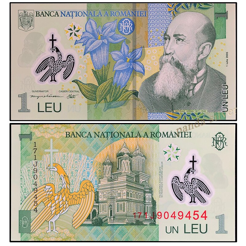 11 PCS Polymer Notes Uit Verschillende Landen Lot Set, UNC Originele Polymeer Note: Romania