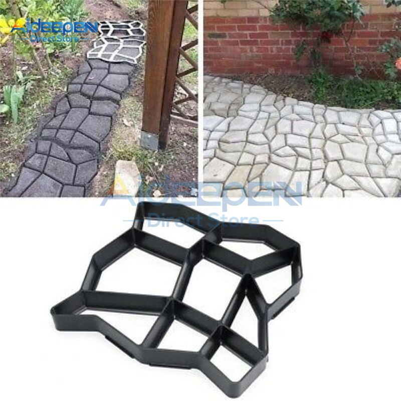 1Pcs DIY Manually Paving Cement Brick Concrete Molds Garden Plastic Stone Road Mold Garden Decoration For Garden Paving Tools