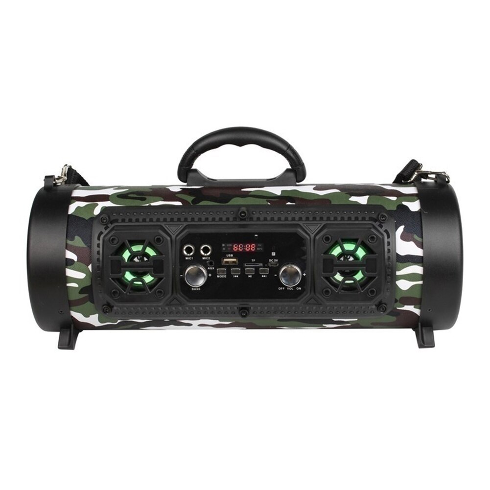 Outdoor Draagbare Draadloze Bluetooth Speaker Heavy Bass Stereo Tf/Aux Luidspreker Bluetooth Speaker Draadloze Luidsprekers: Camouflage