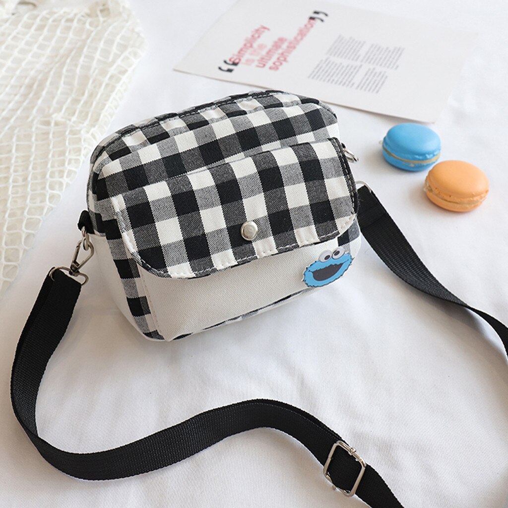 Dames schoudertas contrasterende kleur gesp canvas crossbody tassen rooster dame messenger bag handtassen van leer vrouw #yj: Zwart 
