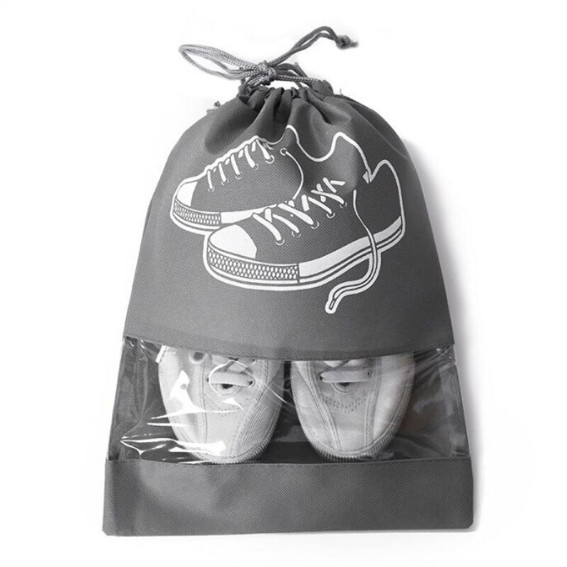 Nyeste vandtætte sko taske pose opbevaring rejsetaske ikke-vævet tøjvask organisator bærbar tote snor taske arrangør dækning