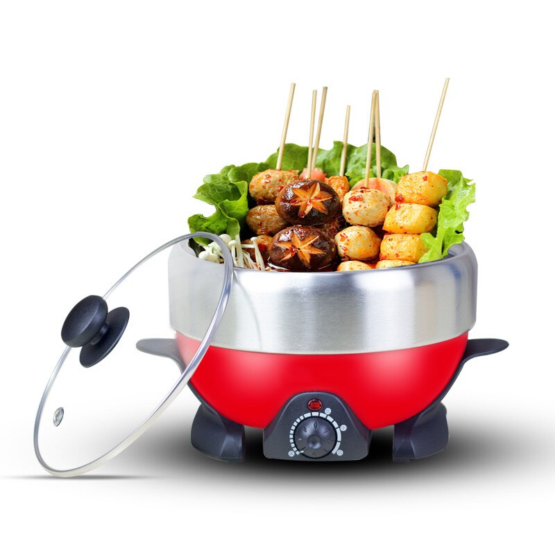 Multi-function Electric Pot 2L Small Household Electric Grill Pans Non-stick Barbecue Pan 800W 220V Food Cooker