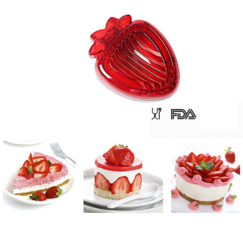 Keuken Mini Aardbei Slicer Cutter Gadgets Keuken Tool Mini Snijmachines Cut Rvs Blade Craft Fruit Gereedschap Gloednieuwe