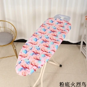 Funda de repuesto para tabla de planchar de lona con estampado de flores de flamenco, lavable, antideslizante, aislante térmico, Protector para mesa, 140x50 cm
