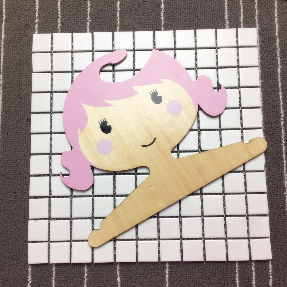 Cintre en bois dessin animé pour fille | Décoration de rangement des chambres d'enfants: Pink
