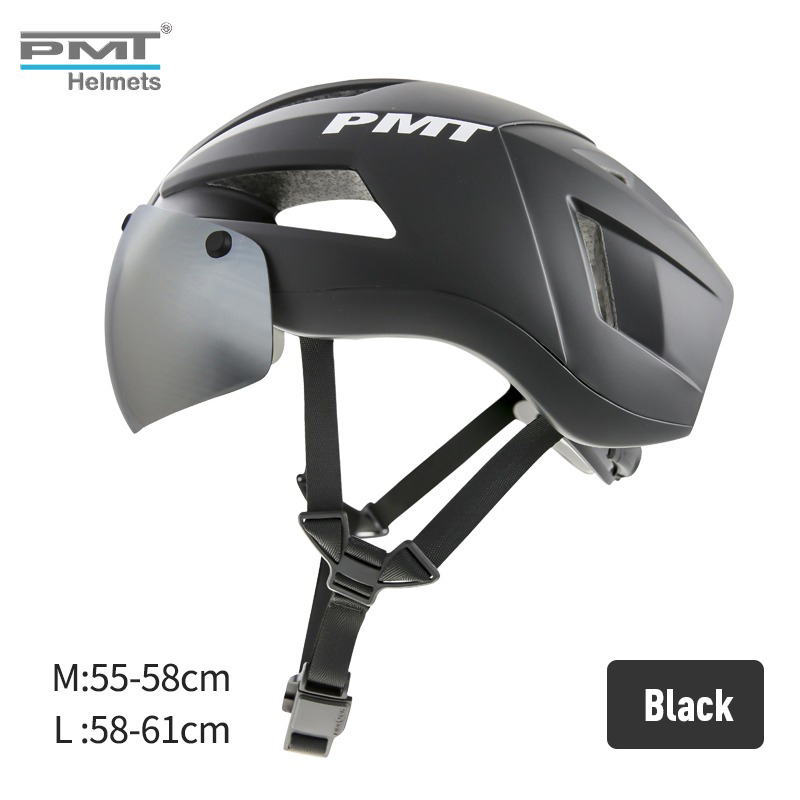 Santic PMT – casque de sécurité pour moto, ultraléger, pour cyclisme en plein air, lentille amovible, pare-soleil pour vélo de route en montagne: RS-01H / M