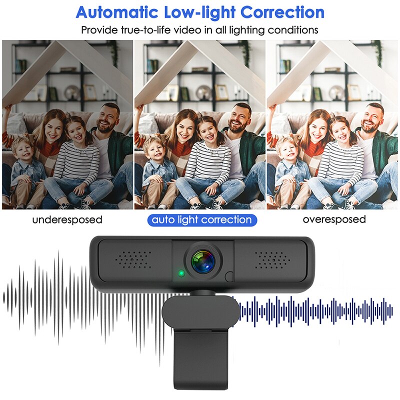 4 million pixels HD PC 1080P Webcam 2K Autofocus USB Web Camera Laptop Desktop For Office Meeting Home With Mic HD 1080P Web Cam