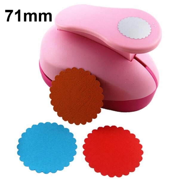 1pc 75mm paper circle cutter paper punch craft perfurador scrapbooking paper punch for kids furador diy puncher: Wave circle
