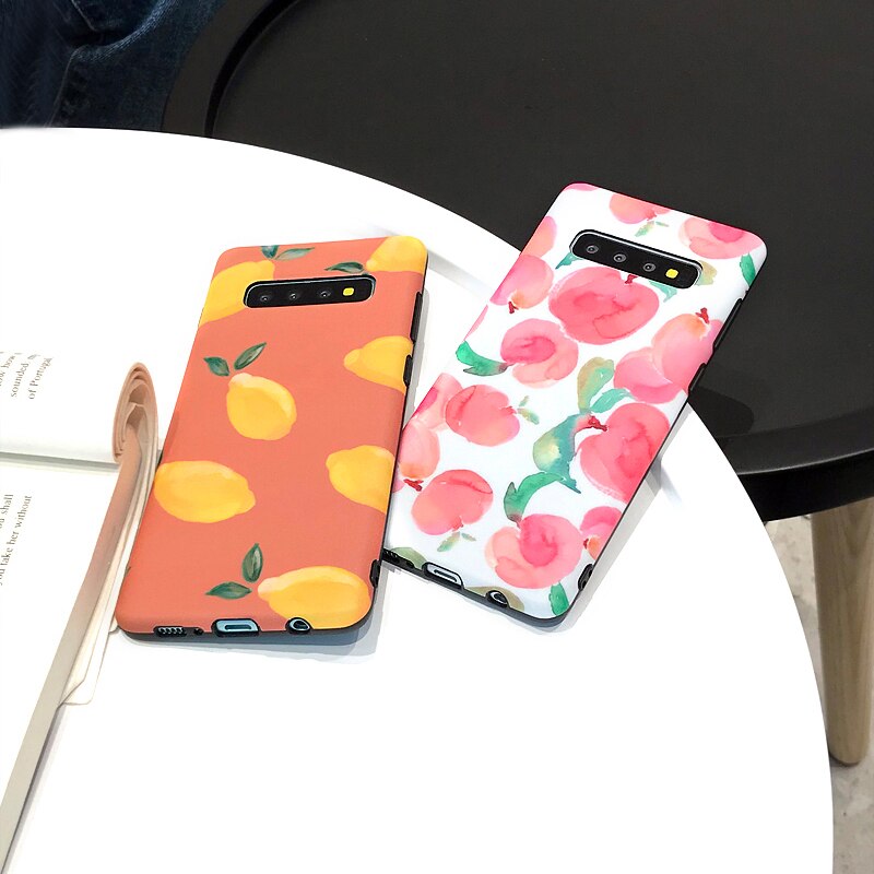 YHBBCASES Retro Öl Malerei Telefon Abdeckung Für Samsung Note 10 8 9 Cartoon Obst Weichen Fall Für Samsung Galaxy S10 5G S8 S9 Plus