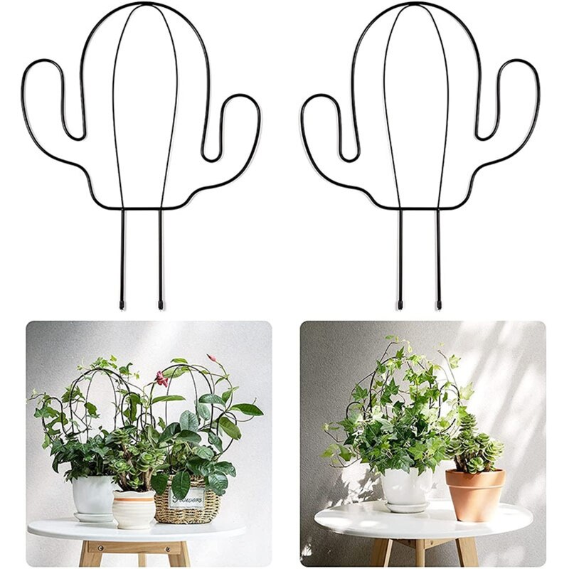 Cactus Shape Garden Metal Climbing Support Stake Stand Frame for Flowers Plants Vegetables Tomato Vine Rack Indoor Outdoor