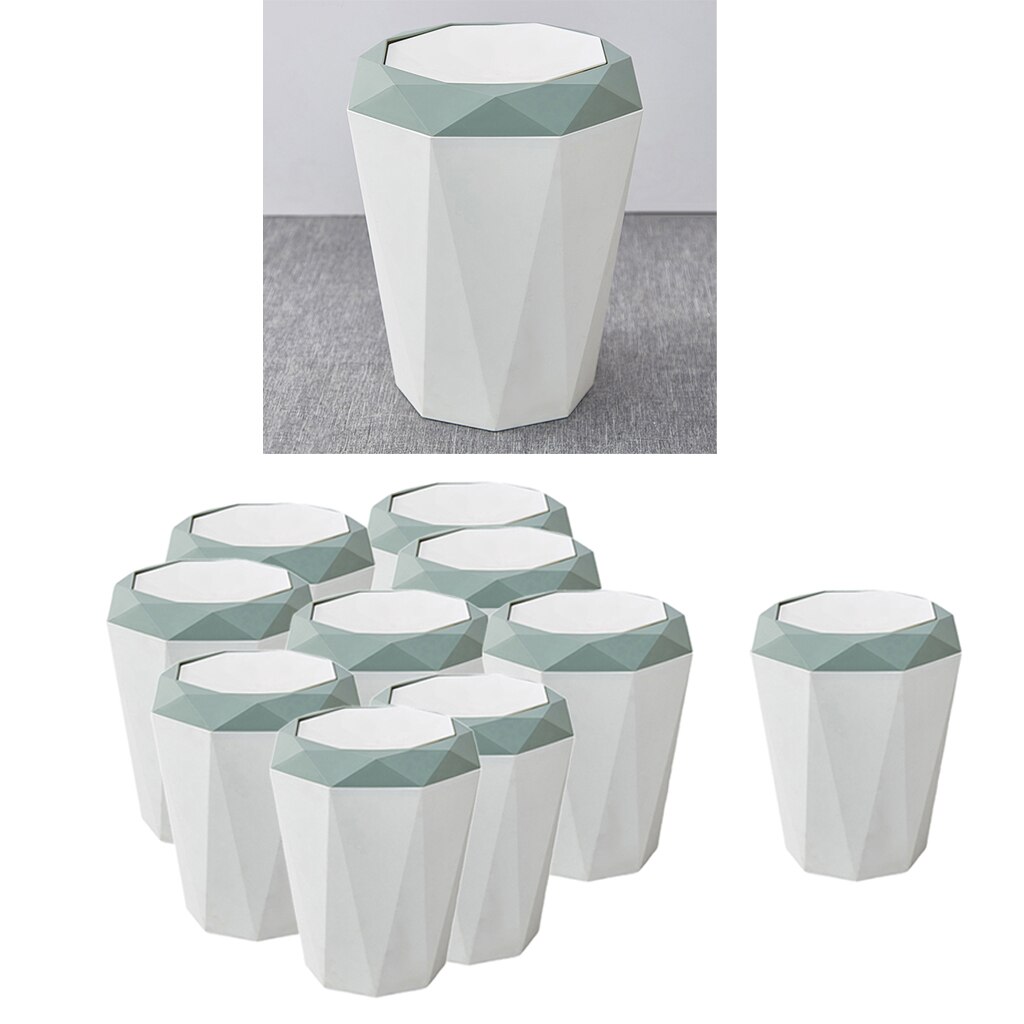 10Pcs Plastic Home Waste Rubbish Garbage Bin Trash Can Kitchen Indoor Hotel