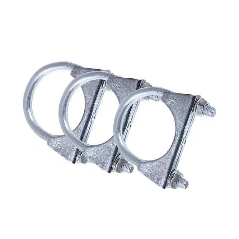 1Pcs Gelden Hij Auto Uitlaatpijp Link Klem Rvs Pijp Vaststelling Throat38mm-76mm