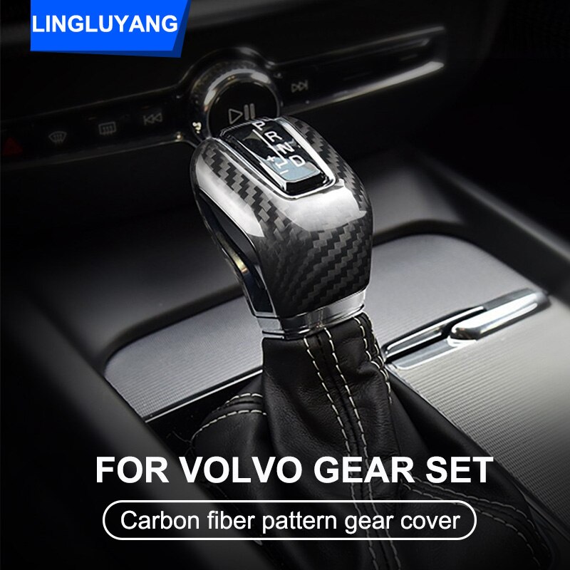 Für volvo S60 XC60 V60 V40 S80 S90 XC90 V90 Kohlenstoff faser aufbringen getriebe schalthebel einstellen getriebe griff Auto zubehör