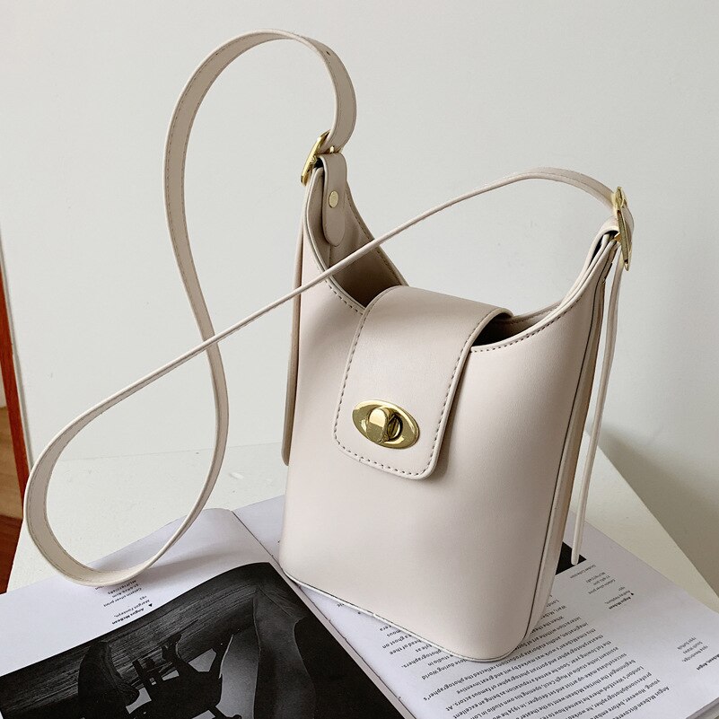 Elegante Weibliche Feste Farbe Schulter Tasche Neue hoch Leder frauen Handtasche Und Geldbörse Bote tasche