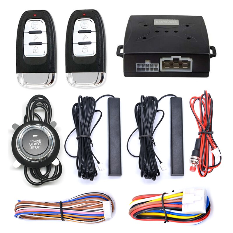 Système de démarrage et arrêt du moteur à distance, démarrage automatique, démarrage automatique, verrouillage Central intelligent, bouton unique, système d&#39;entrée sans clé, alarme de voiture: GYA6-B