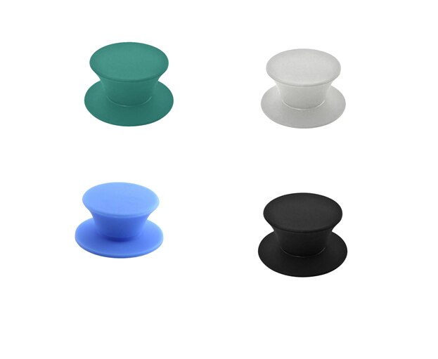 Pot Deksel Knop Siliconen Universele Pot Handvat Vervanging Keuken Kookgerei Cover Knoppen Voor Pan Deksel 3 Pcs: black blue greengrey
