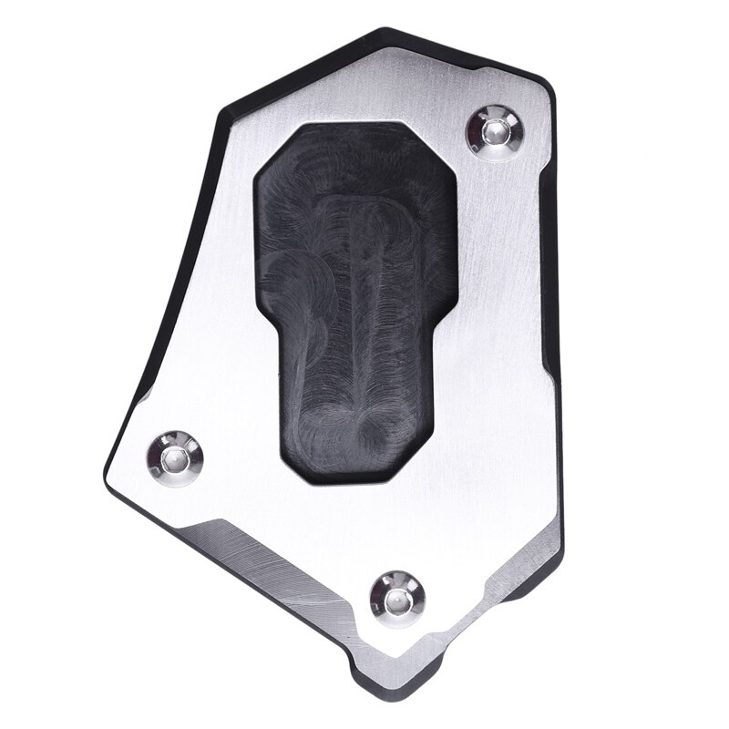 Voor Bmw R1200Gs Lc R 1200 Gs Lc Adventure Grote Kickstand Zijstandaard Voet Enlarger Uitbreiding Plaat Pad zwart + Zilver