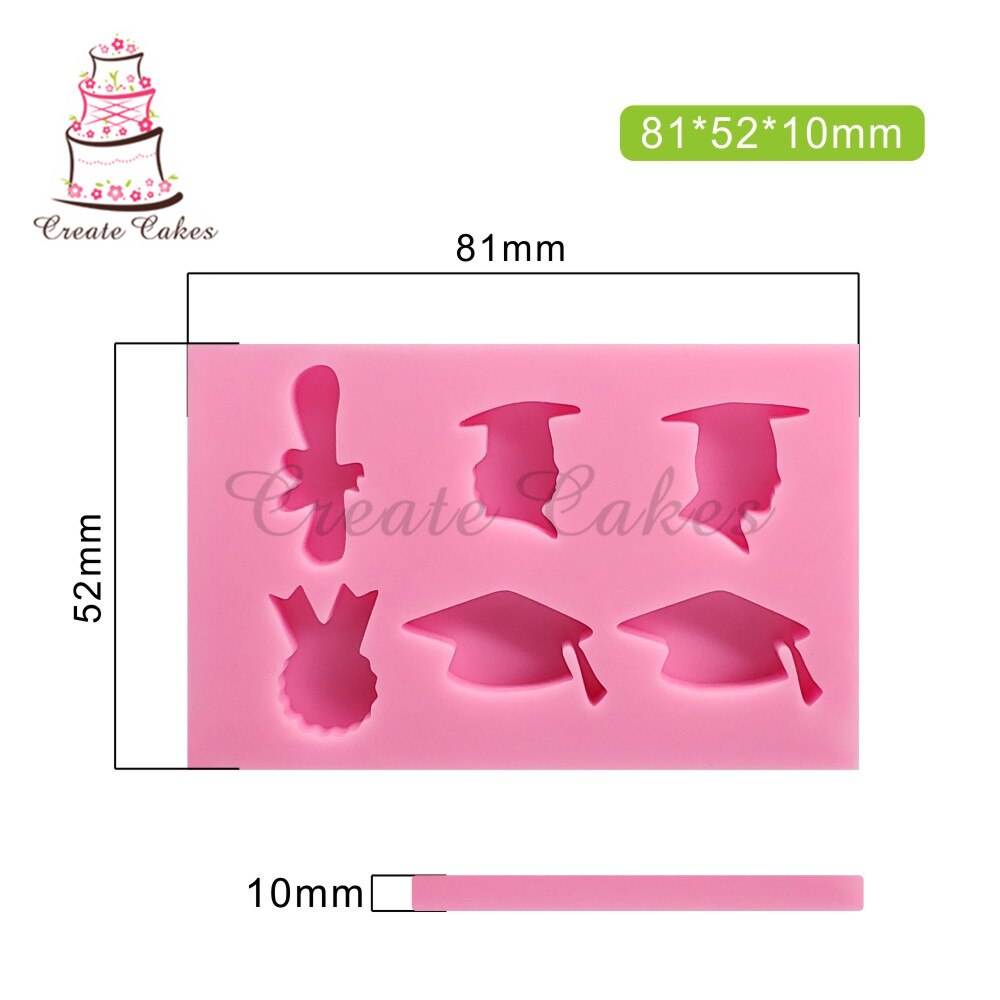 Graduation Mallen Fondant Chocolade Silicone Mold Bakken Wedding Cake Decorating Tool Cake Decorating Mould Cake Tool