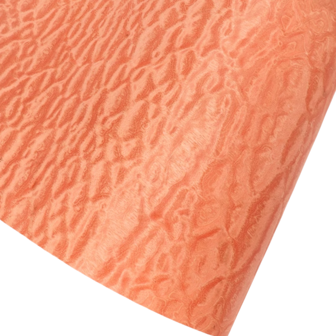 Placage en bois massif teint Bergame, longueur: 2.5m, largeur: 180mm, orange, boule de sable, trka: 0.25mm, idéal pour les guitares et les meubles Plus