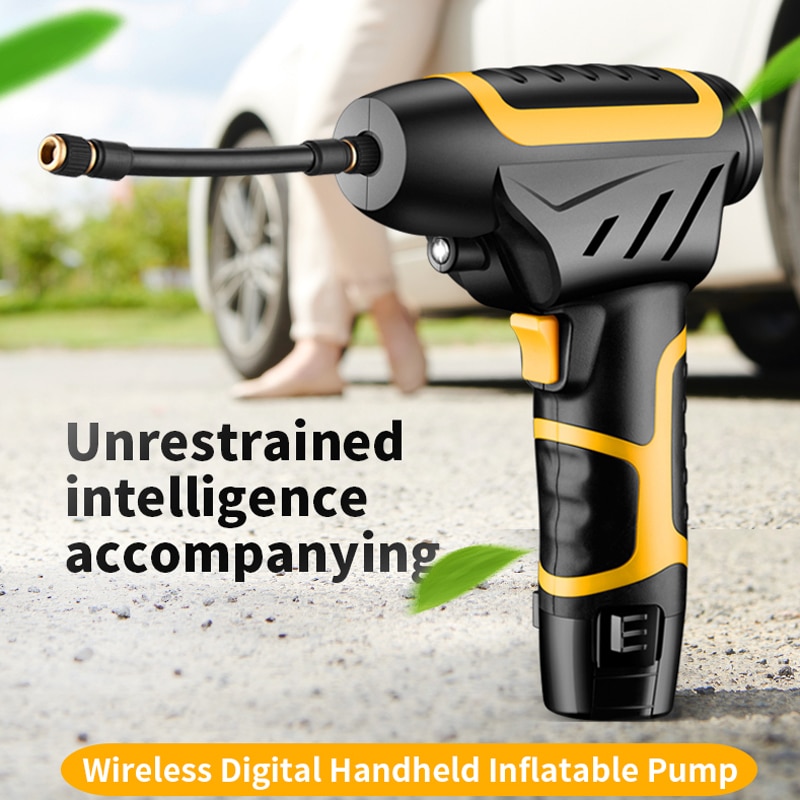 Universal Opblaasbare Pomp Handheld Elektrische 12V Digitale Auto Luchtcompressor Pomp Voor Auto Motorfiets Banden Ballen
