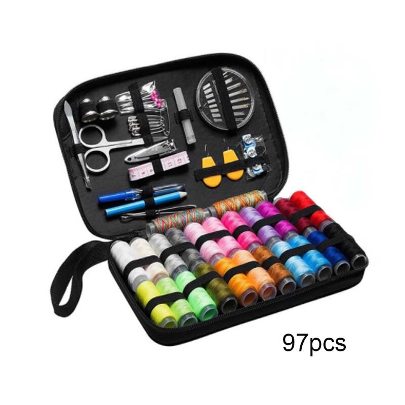 DIY Sewing Kit Multifunctional Sewing Box Set Household Sewing Thread Manual Set 97PCS Set Sewing Kit Set Sewing Accessories: 97pcs