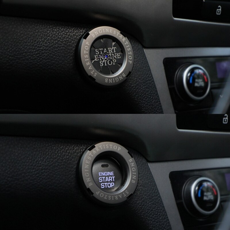 Rotary Push Start Button Cover Auto Spin Engine Start Stop Button Cover Ignition Protective One Key Start Button Cover